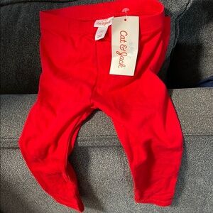 Cat & Jack Red Leggings Soft and Comfortable